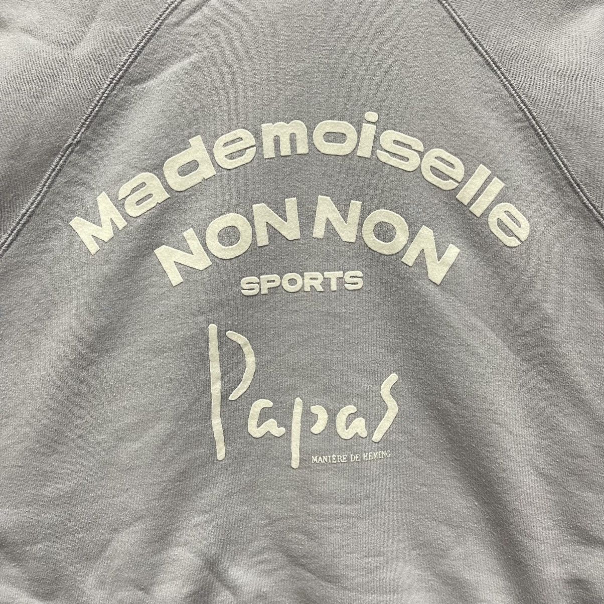 Mademoiselle Non Non Vintage 1990s Mademoiselle Non Non by Papas Sweatshirt Gray Size M / US 6-8 / IT 42-44 - 2 Thumbnail