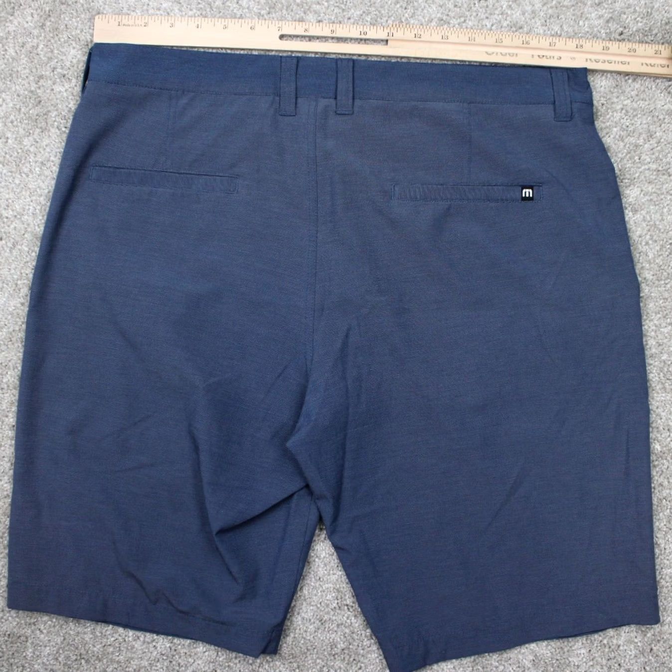 TravisMathew Travis Mathew Golf Shorts Men 35 Black Lightweight Stretch 11" Inseam Bermuda Pocket Pockets Regular Athletic Outdoor Sports Blue Size US 35 - 6 Thumbnail