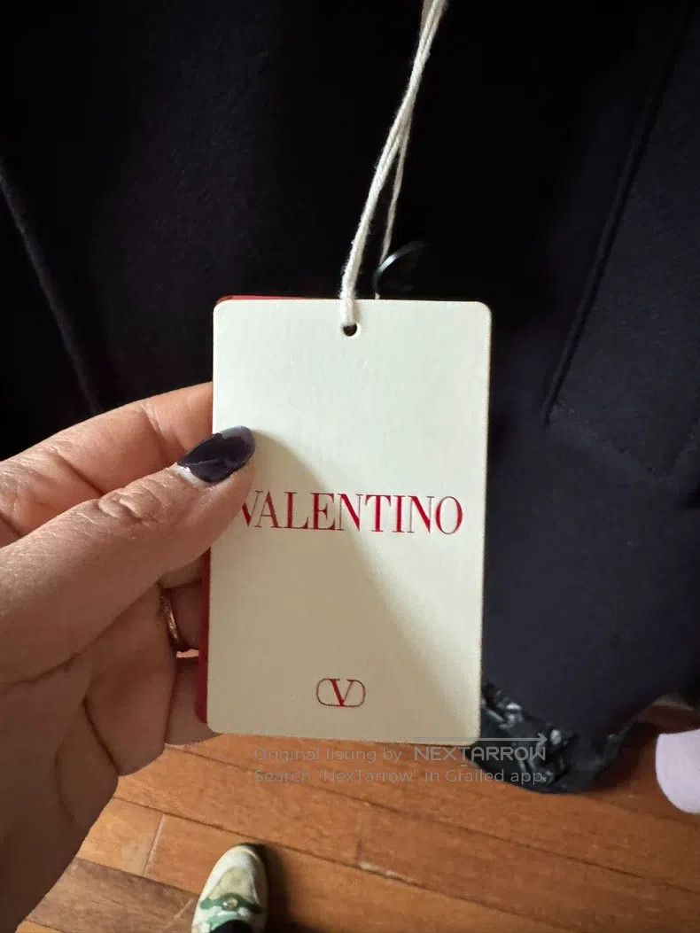 Valentino Valentino Little black chrysanthemum embroidered wool coat Size L / US 10 / IT 46 - 4 Thumbnail
