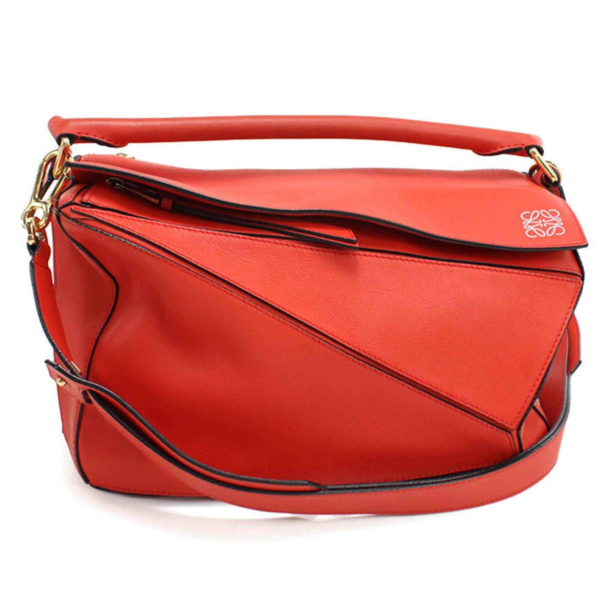 Loewe LOEWE handbag, medium size, 2-way, Puzzle design, women's, red. Size ONE SIZE - 1 Thumbnail
