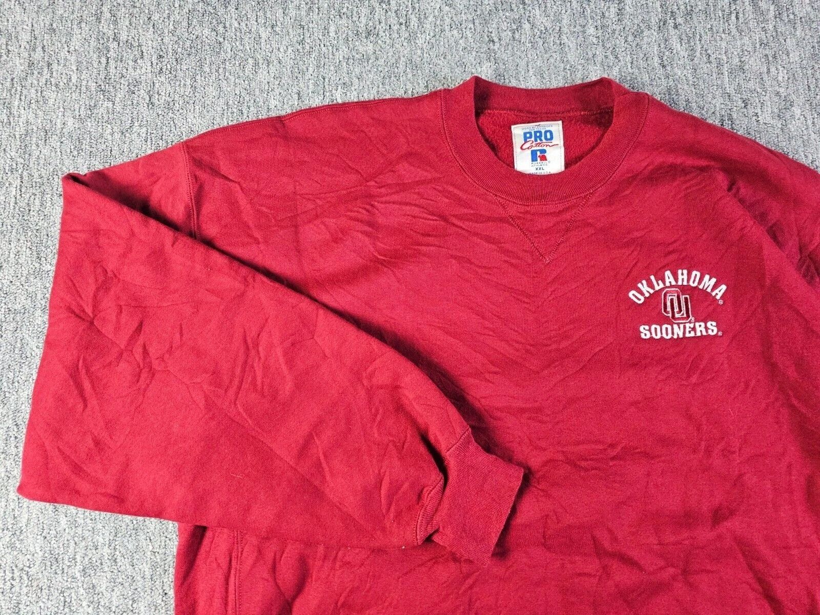 Russell Athletic Russell Pro Cotton Oklahoma Sooners Crewneck Sweatshirt 2XL Size US XXL / EU 58 / 5 - 2 Thumbnail