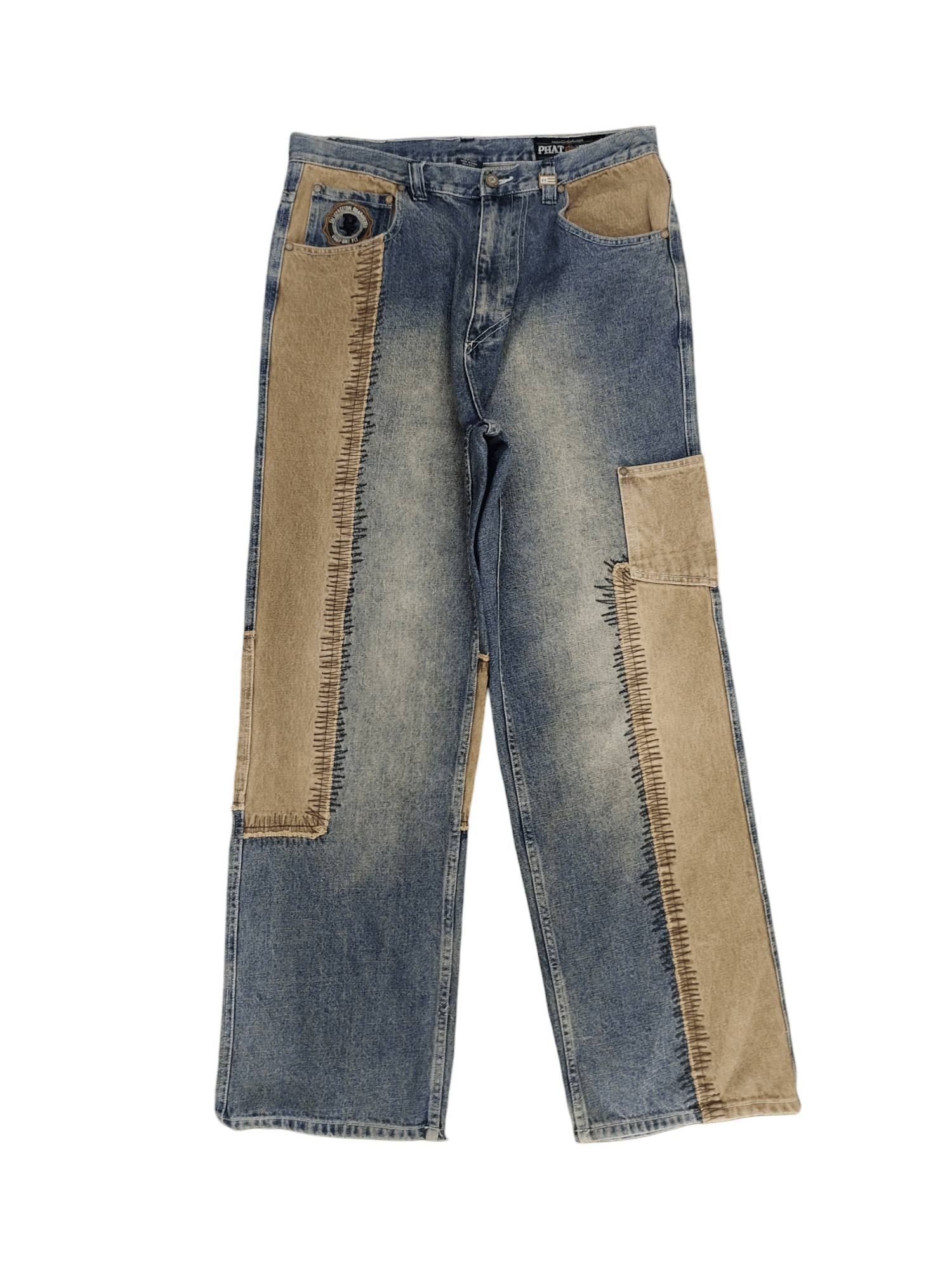 Crazy Vintage Y2k Phat Farm Patchwork Jnco Style Baggy Jeans