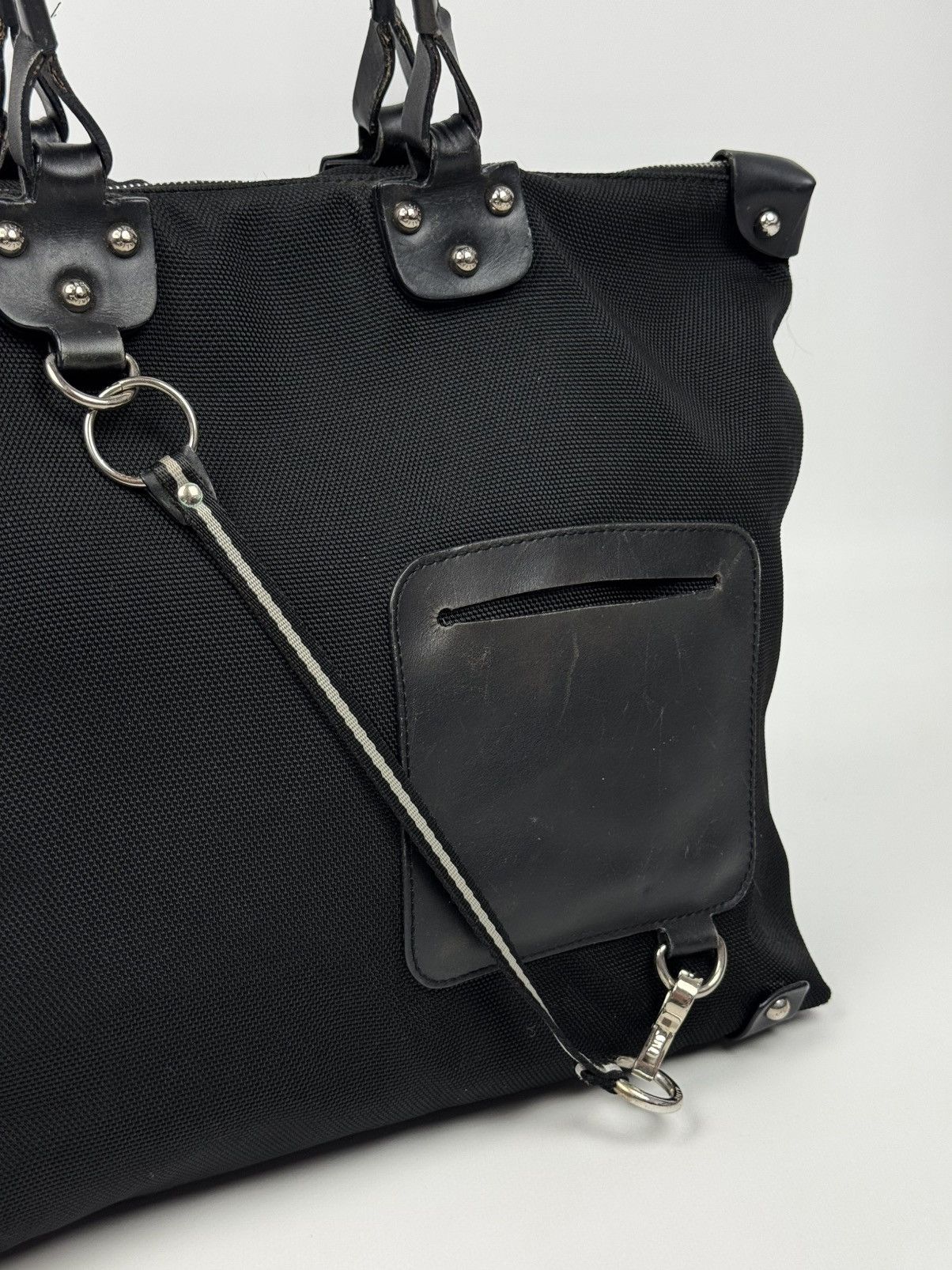 Bally Bally Cloth Canvas/Leather Black Handbag Size ONE SIZE - 8 Thumbnail