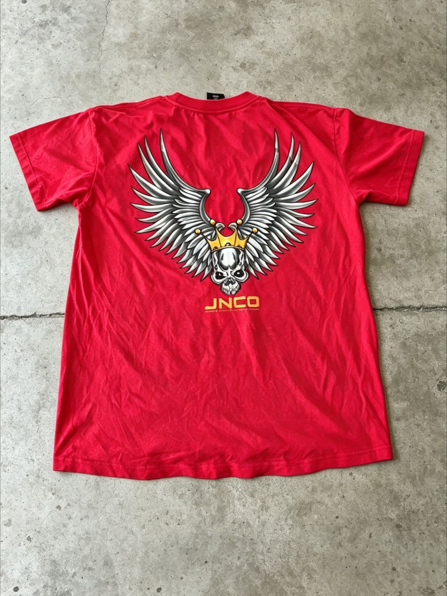JNCO jnco skull wings red tshirt Size US XL / EU 56 / 4 - 3 Thumbnail