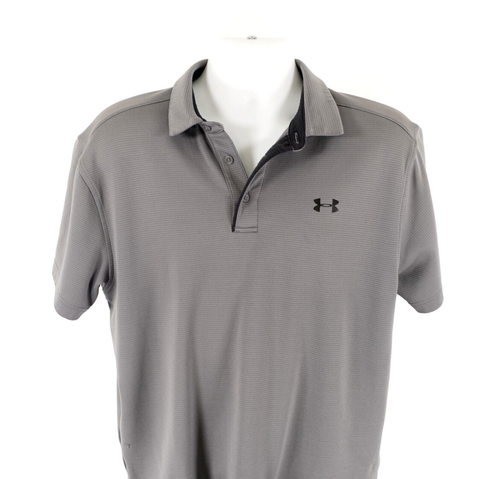 Under Armour Under Armour Heatgear Gray Large Ribbed Silk Collared Polo S Size US L / EU 52-54 / 3 - 2 Thumbnail