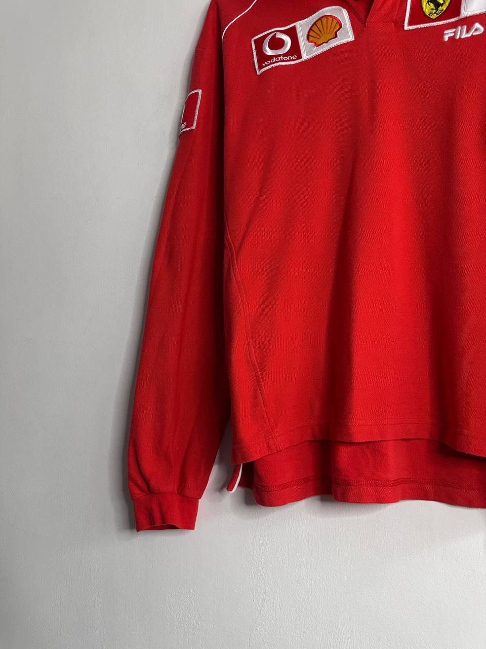 Ferrari Fila Ferrari Vodafone Shell Vintage F1 Team Polo Long Sleeve Size US XL / EU 56 / 4 - 3 Thumbnail