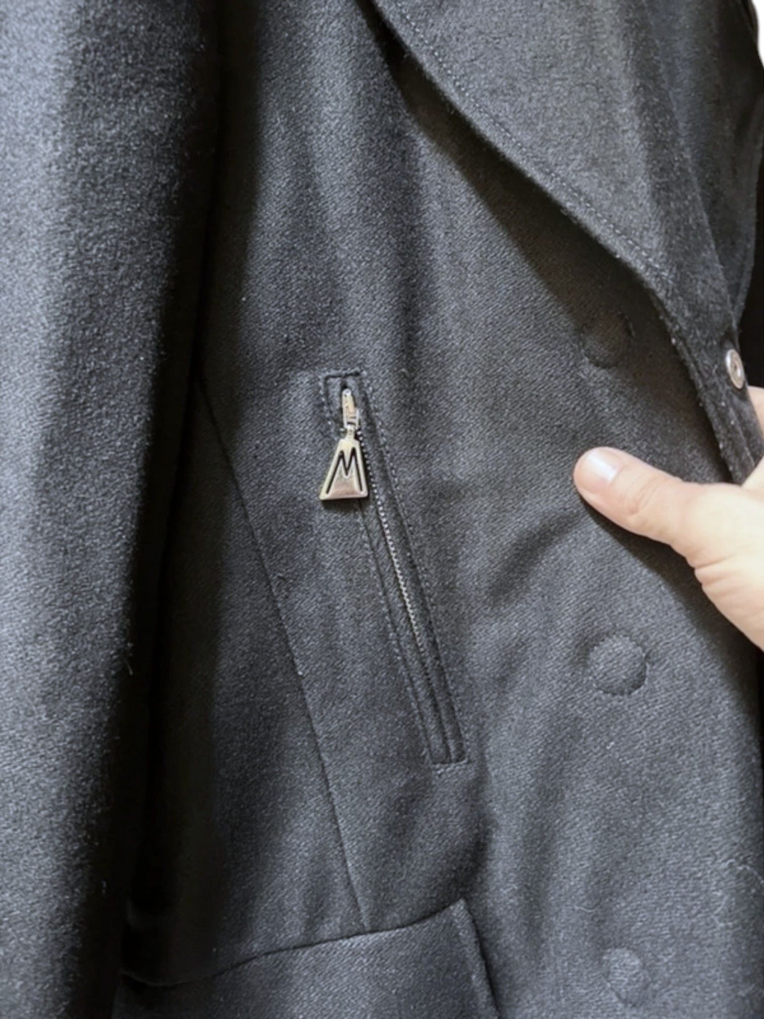Claude Montana Montana Blu Double-Breasted Wool Overcoat c.1990s Size US M / EU 48-50 / 2 - 3 Thumbnail