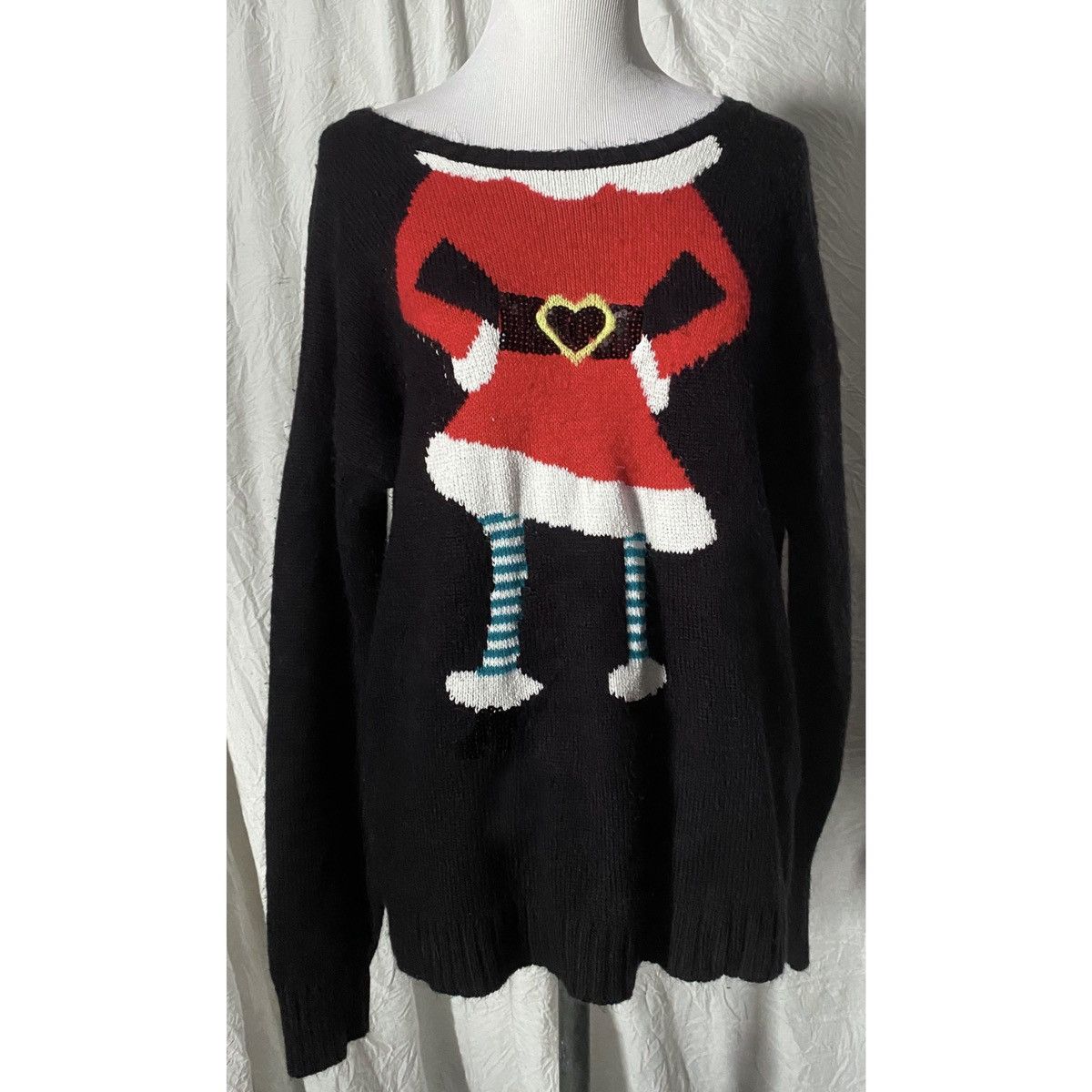 Vintage Linda Matthews, NY, Retro, Embellished, Holiday Knit Sweater Size M / US 6-8 / IT 42-44 - 7 Thumbnail