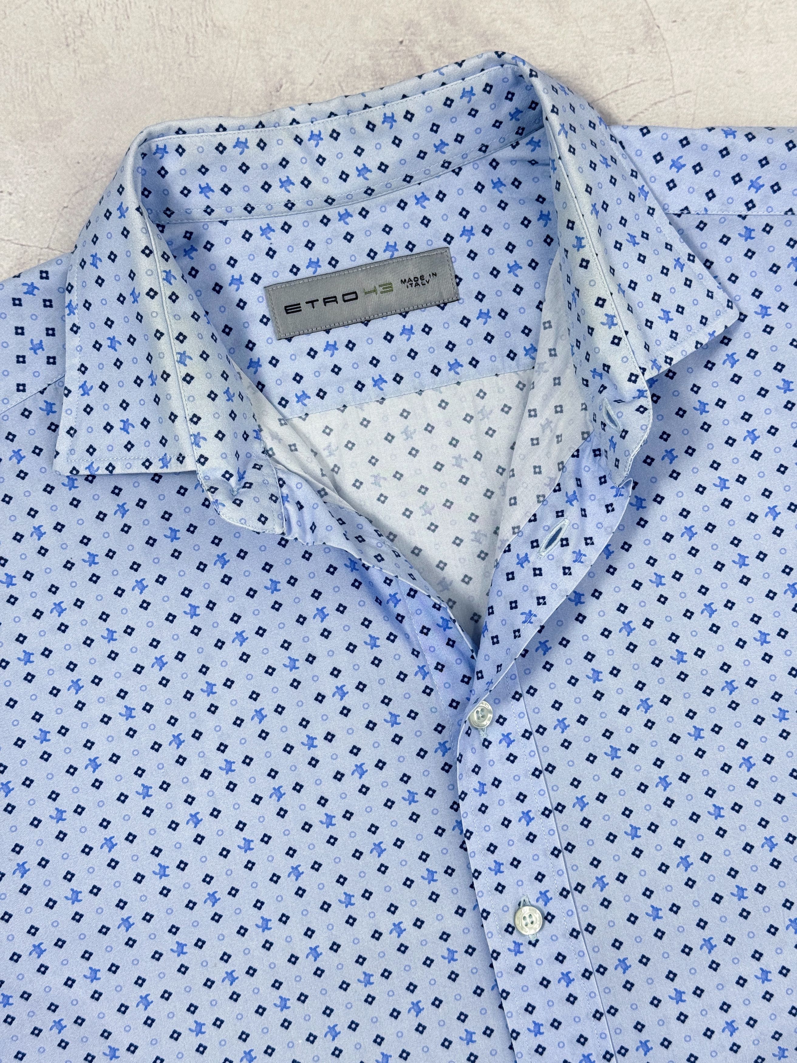 Etro Etro Shirt Light Blue & Geometric Turtles Size US L / EU 52-54 / 3 - 7 Thumbnail