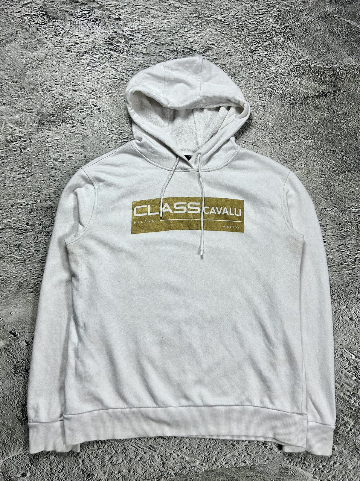 Cavalli Class Cavalli hoodie Class big logo white gold Milano Roberto Size US M / EU 48-50 / 2 - 1 Thumbnail
