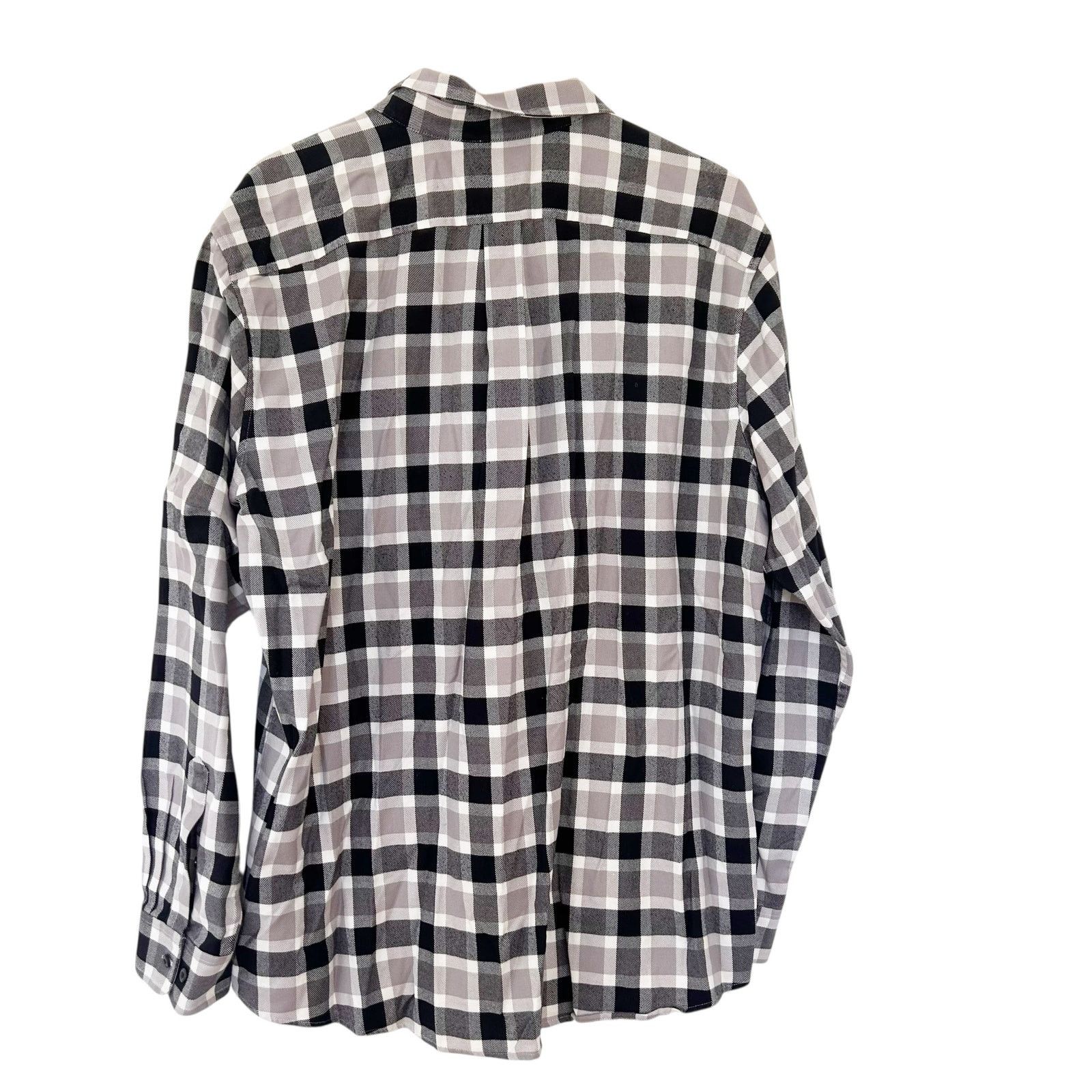 L.L. Bean LL Bean Black Gray Plaid Long Sleeve Button Down Sz XL Size US XL / EU 56 / 4 - 4 Thumbnail