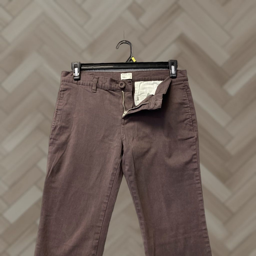 Vintage VINTAGE RCA Chino Pants Mens Size 32x29 Slim-Straight Brown Twill Casual Travel Size US 32 / EU 48 - 1 Thumbnail