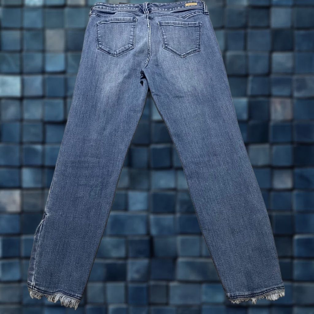 Denime Liverpool Jeans Liverpool Womens Jeans Blue Medium Wash 8 Skinny Crop 5-Pocket Denim Stretch Mid Rise Womens Jeans Size 30" / US 8 / IT 44 - 1 Thumbnail