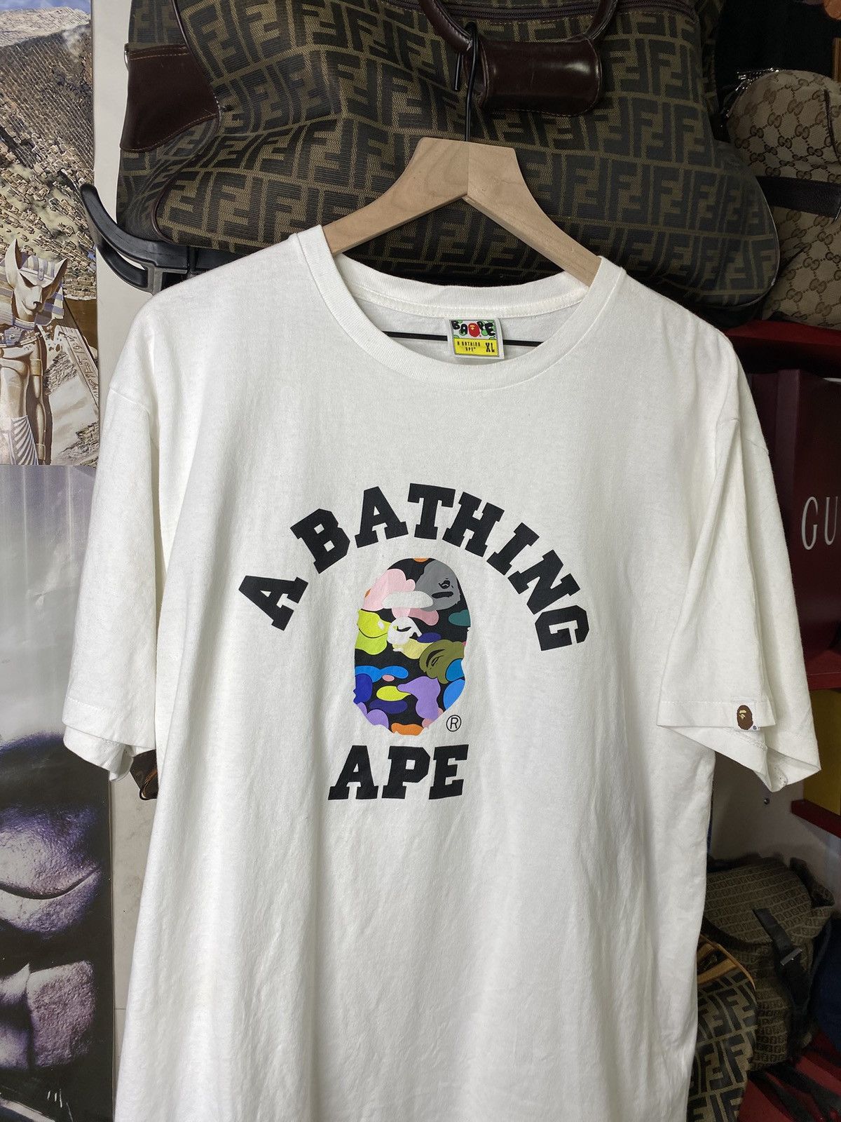 Bape A Bathing Ape Multi Camo Bape College Tee Fits Large Size US L / EU 52-54 / 3 - 2 Thumbnail