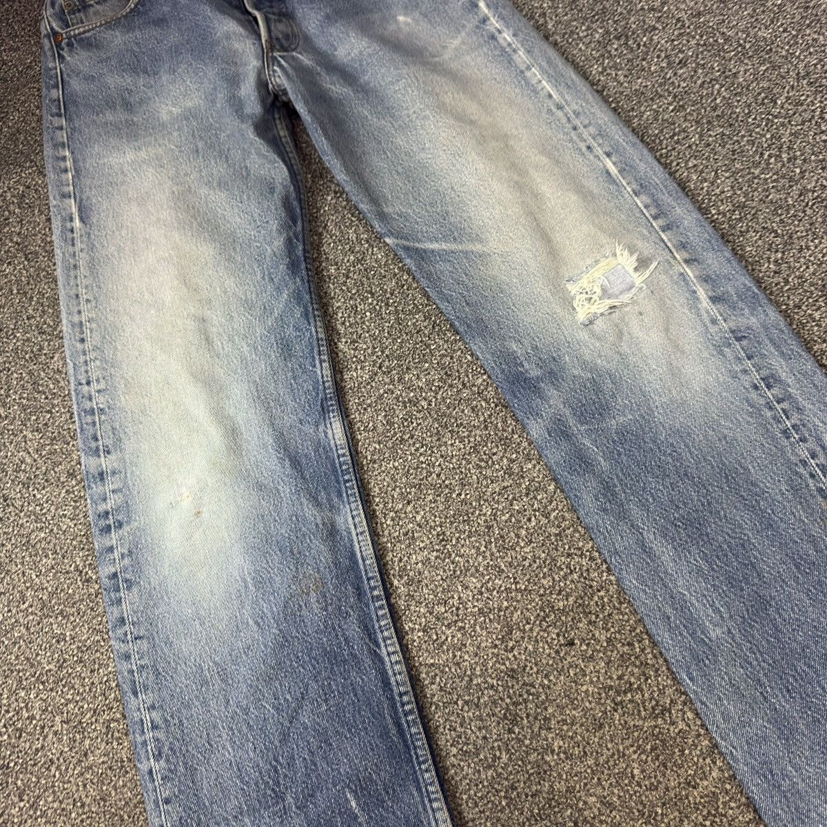 Levi's Vintage Clothing Vintage Levis 501 Acid Washed Faded Aging Denim Made in Usa Size US 33 - 4 Thumbnail
