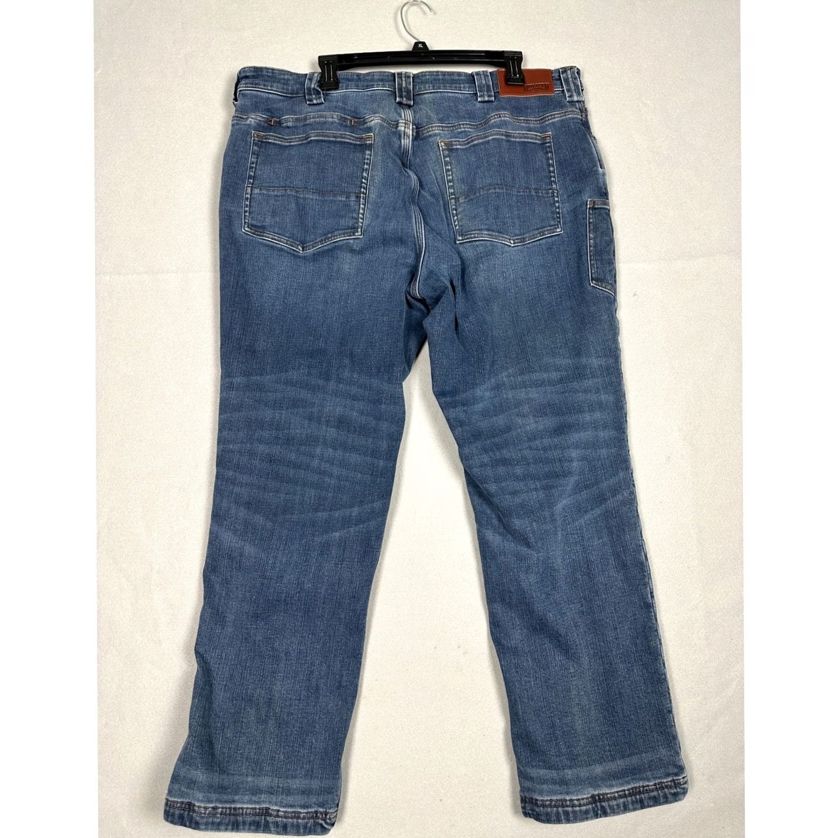 Duluth Trading Company Duluth Flannel Lined Jeans Mens 40x30 Ballroom DoubleFlex Blue Wash Pockets EUC Size US 40 / EU 56 - 2 Thumbnail