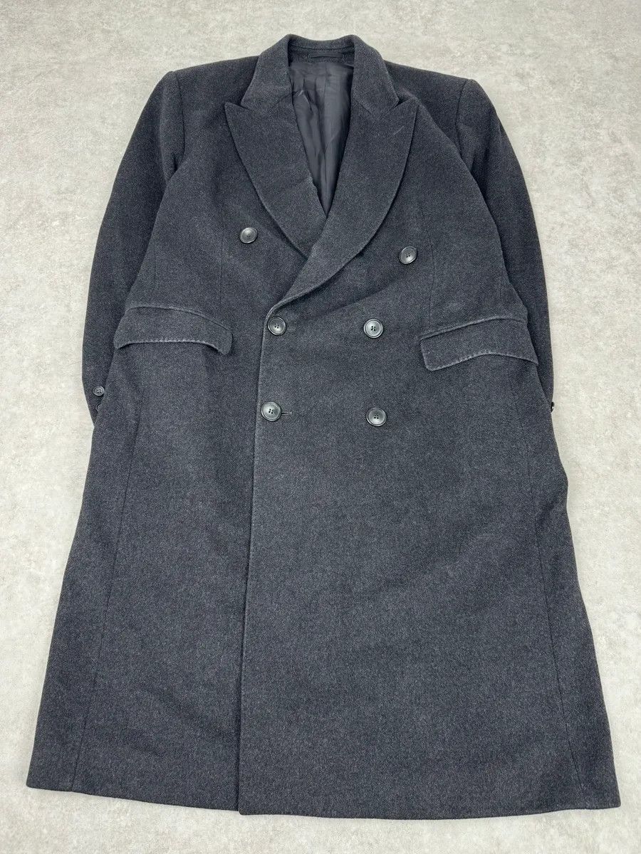 Yves Saint Laurent 1990s Yves Saint Laurent Grey Wool & Cashmere Trench Coat Size US L / EU 52-54 / 3 - 4 Thumbnail