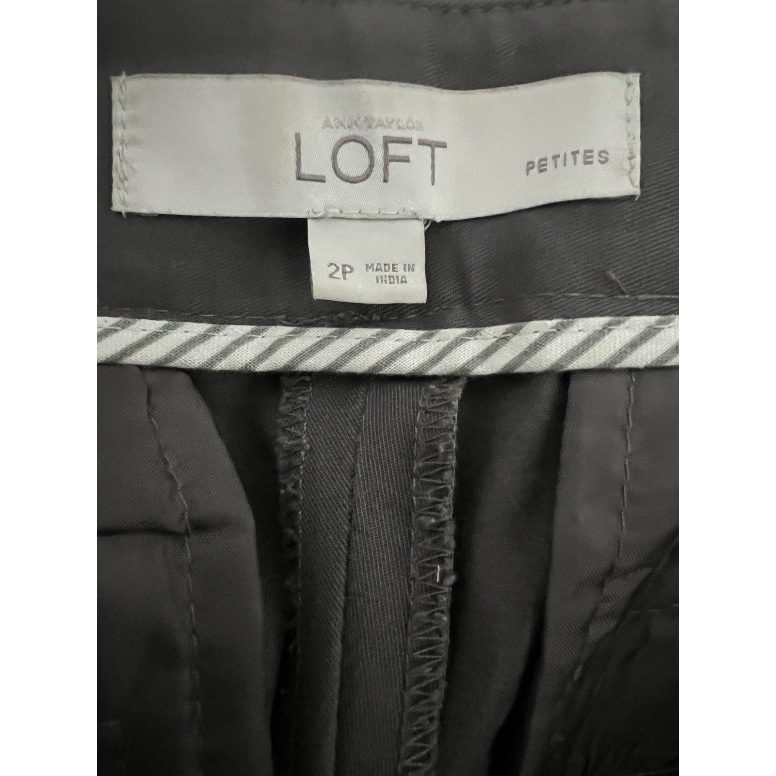 Ann Taylor Ann Taylor Petite Gray Wide Leg Khaki Ankle Pants 2P Pockets Size 28" / US 6 / IT 42 - 6 Thumbnail