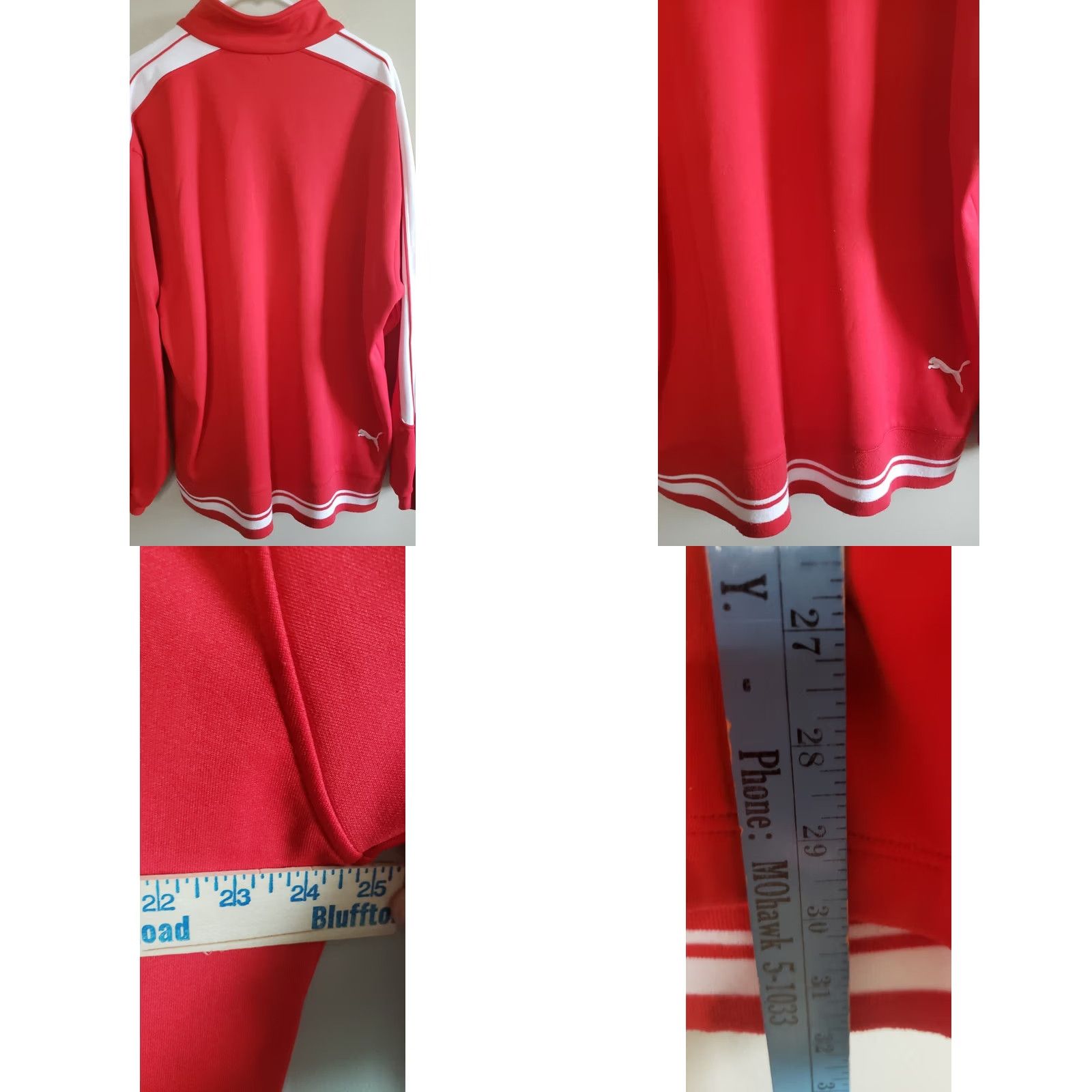 Puma VINTAGE Puma Track Jacket Mens XL Red & White Full Zip Up EUC Size US XL / EU 56 / 4 - 8 Thumbnail