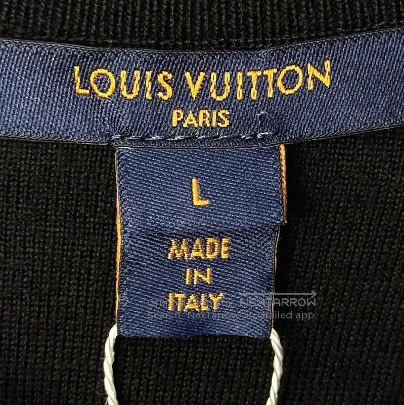 Louis Vuitton Louis Vuitton Black Cotton Blend Cardigan for Women . Size L / US 10 / IT 46 - 4 Thumbnail