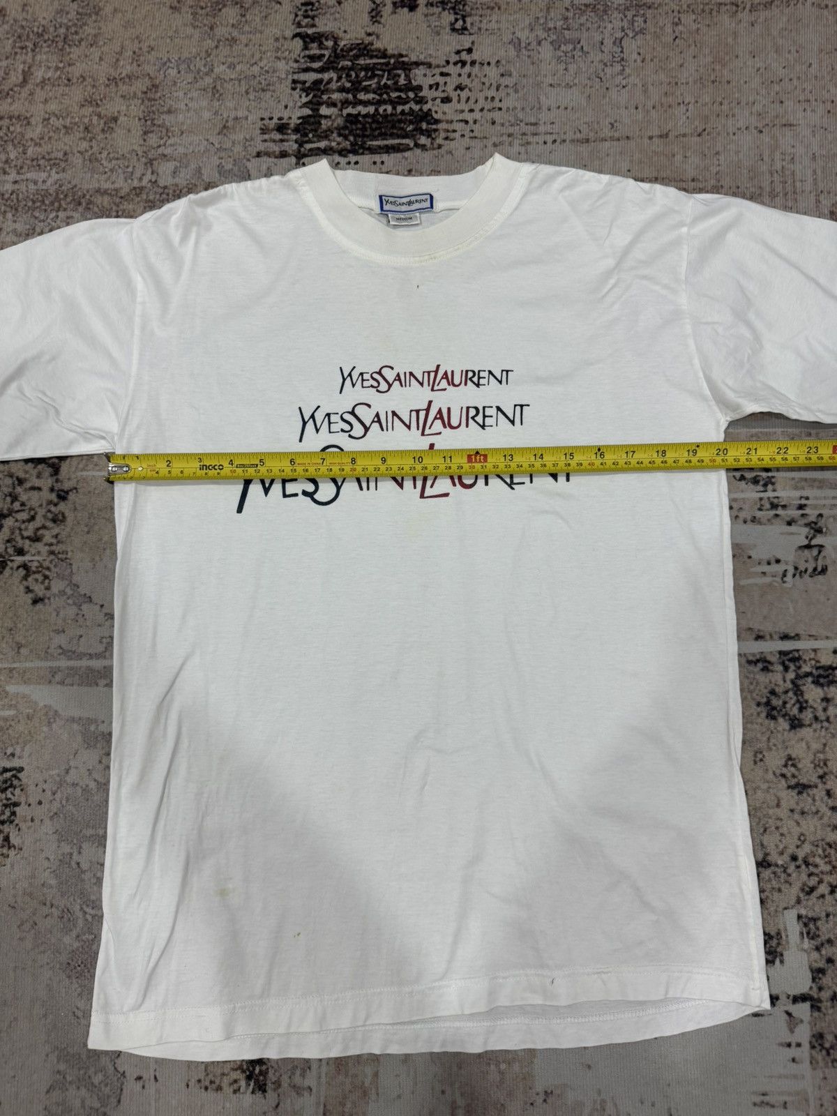 If Six Was Nine YvesSAimtLauren - vintage YSL spell out tee Size US M / EU 48-50 / 2 - 6 Thumbnail