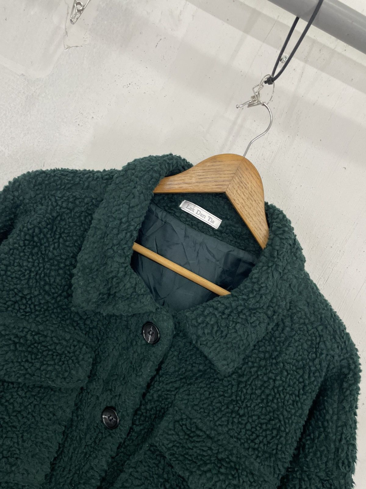 Japanese Brand Lax Dan Tia Pocket Fleece Winter Crop Jacket Size L / US 10 / IT 46 - 5 Thumbnail