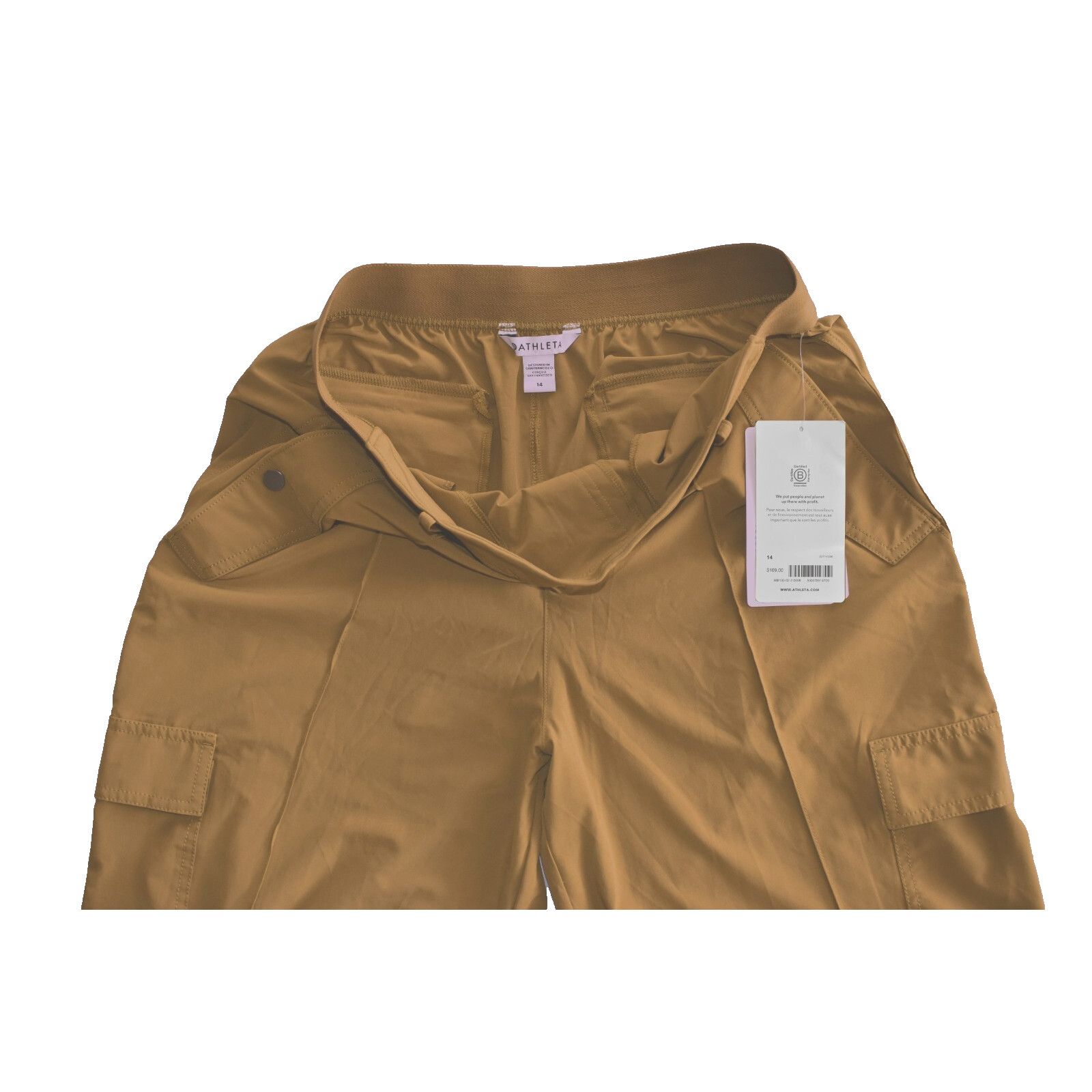 Athleta A6 NWT ATHLETA Vienna Brass Yellow Cargo Pants Size 14 $109 Size 36" / US 14 / IT 50 - 4 Thumbnail