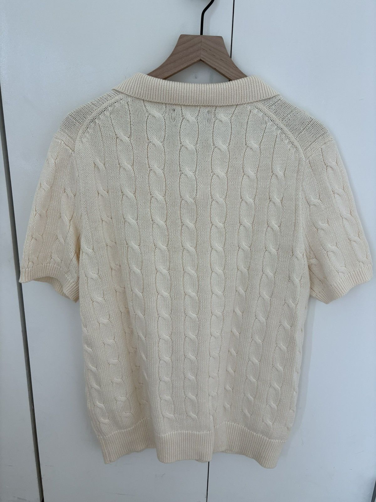 Ralph Lauren Cable-Knit Cotton Polo Sweater Size US M / EU 48-50 / 2 - 3 Thumbnail