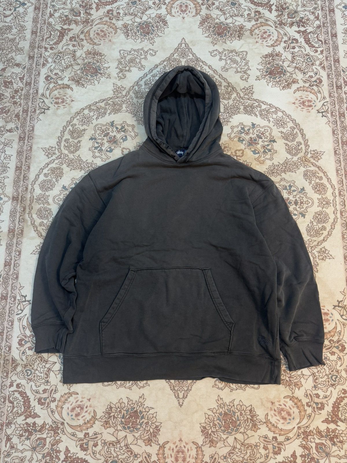 Stussy × Vintage Vintage Faded Stussy Plain Hoodie Size US L / EU 52-54 / 3 - 1 Thumbnail