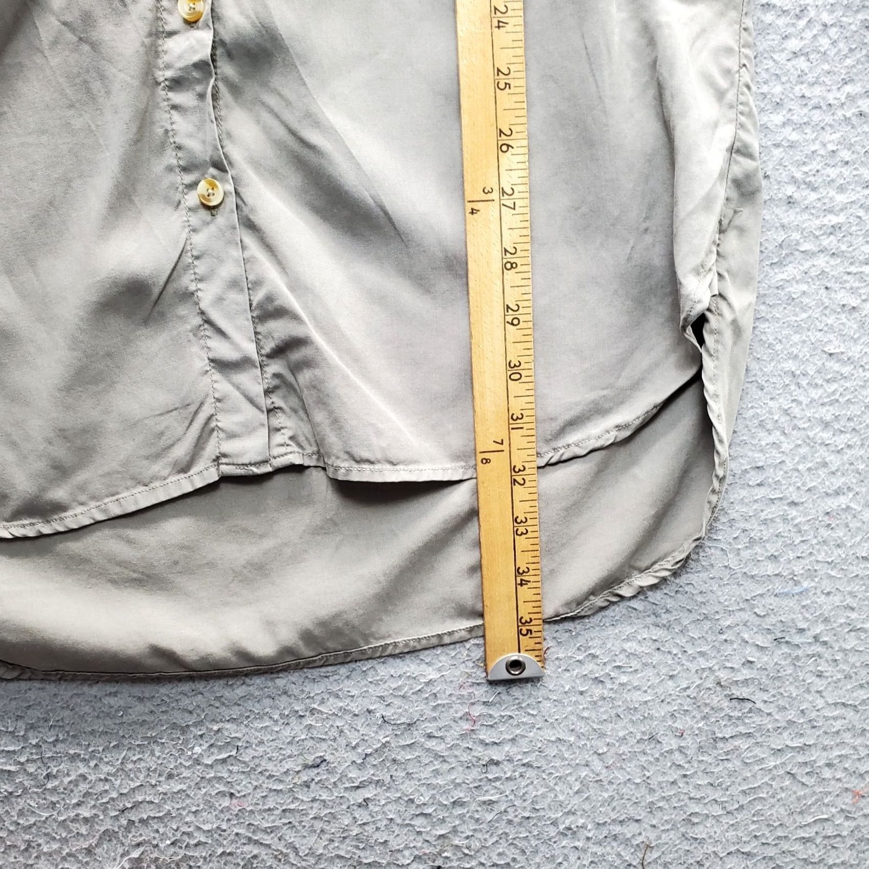 Vintage Thread & Supply Shirt Dress Women's S Gray Lyocell Roll Tab Sleeve Button Front Size S / US 4 / IT 40 - 4 Thumbnail