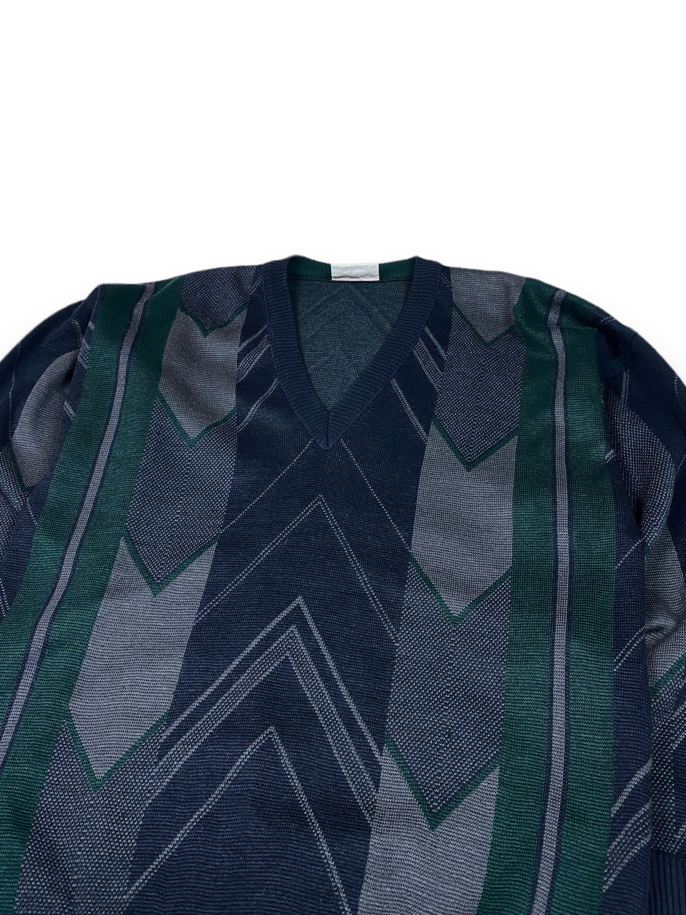 Hysteric Glamour Vintage PIERRE SANGAN Crazy Print Wool Sweater Cardigan M647 Size US L / EU 52-54 / 3 - 4 Thumbnail