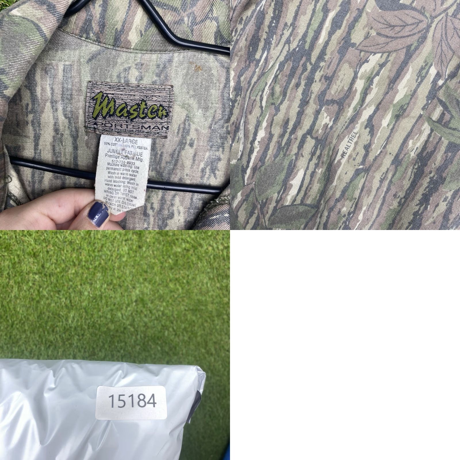 Vintage Master Sportsman Mens Shirt 2XL Camouflage Long Sleeve Button-Down Cotton Canvas Casual Size US XXL / EU 58 / 5 - 8 Thumbnail