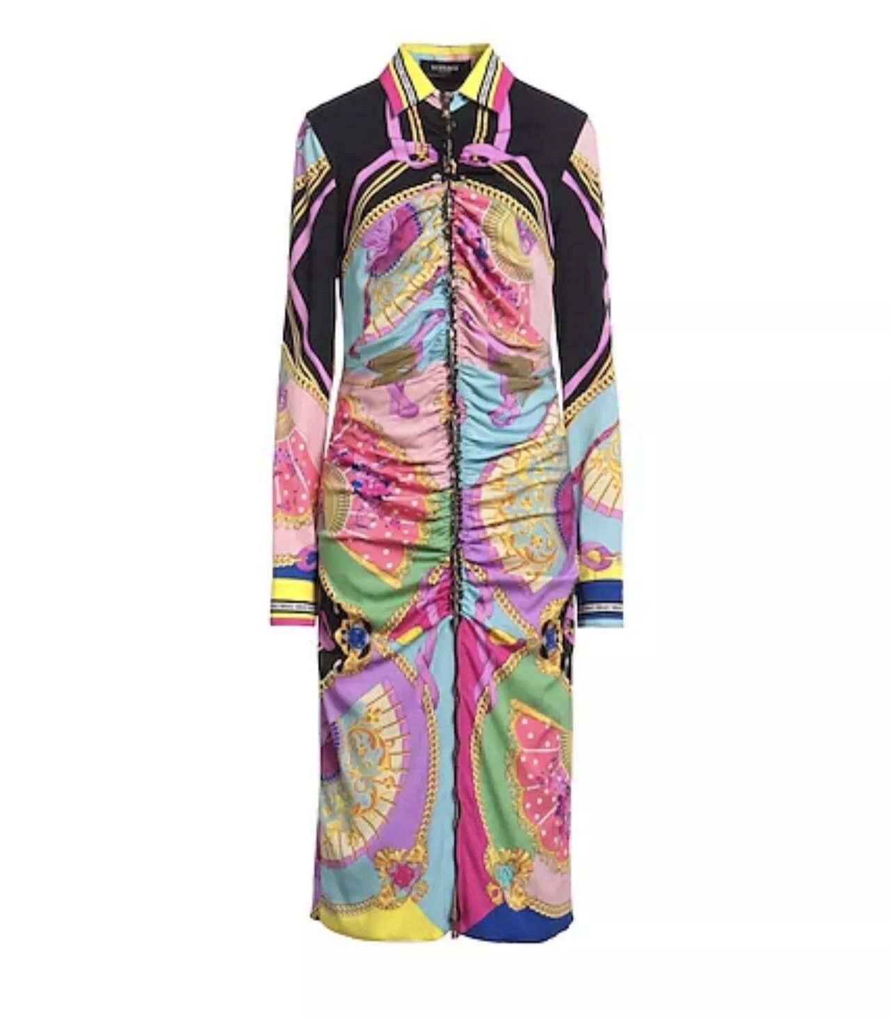 Versace Versace Ventagli Midi Shirt Dress size 48/us size 12 Size XL / US 12-14 / IT 48-50 - 4 Thumbnail