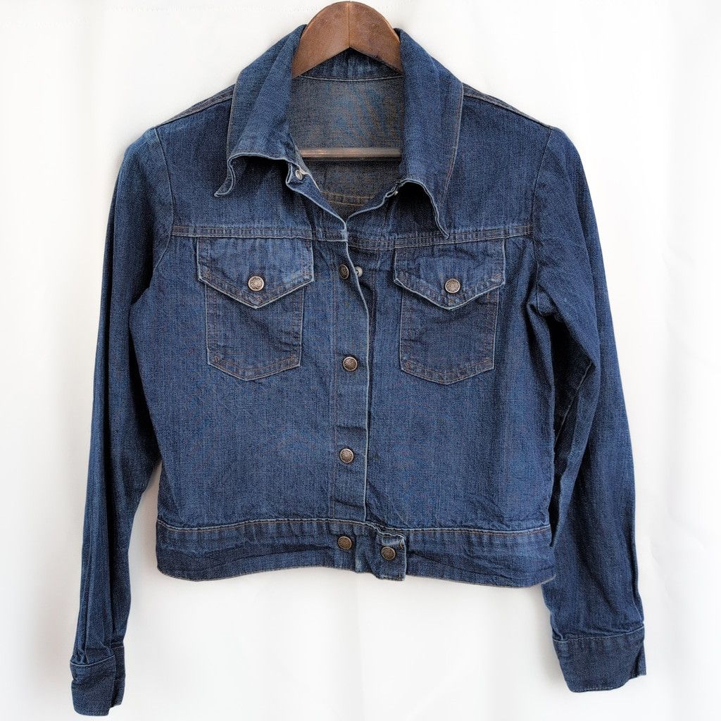 Vintage Ladies' Vintage Selvedge Denim Snap Button Jacket Size S / US 4 / IT 40 - 2 Thumbnail