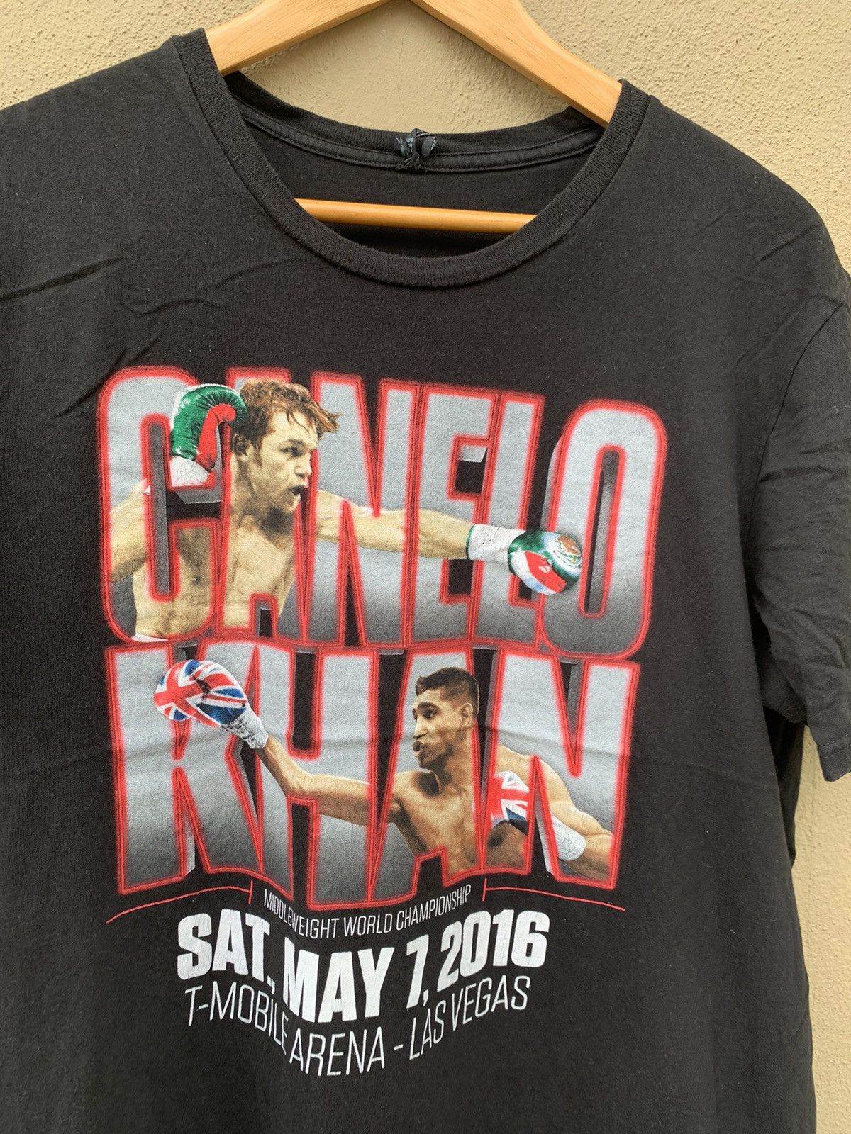 Vintage Thrashed Distressed WCB Canelo Alvares Vs Amir Khan Boxing Size US XL / EU 56 / 4 - 2 Thumbnail