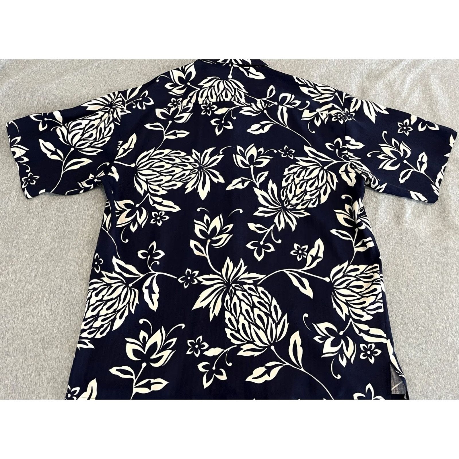 Vintage Kahala Silk Shirt Blue Floral Mens XL Button-Up Short Sleeve Size US XL / EU 56 / 4 - 3 Thumbnail