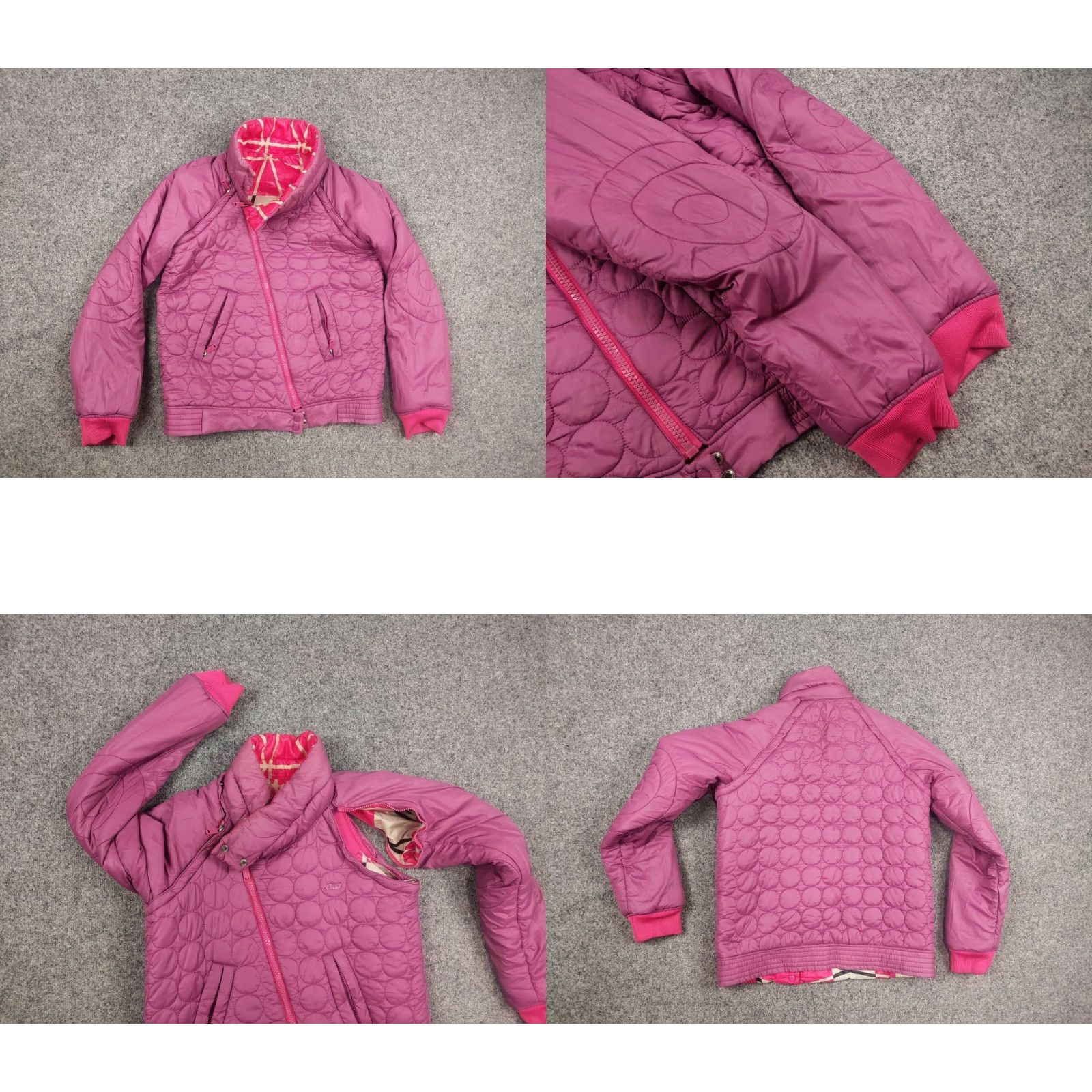 Diesel VINTAGE Diesel Y2K Style Reversible Quilted Zip Vest Jacket Women L Pink 90s Quilted Reversible Vest Jacket Size L / US 10 / IT 46 - 9 Thumbnail