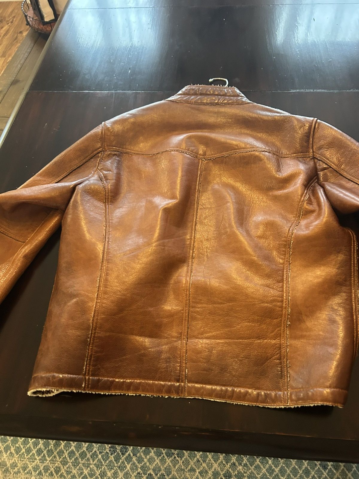 Scully Leather Brown western style racer leather jacket Size US L / EU 52-54 / 3 - 7 Thumbnail