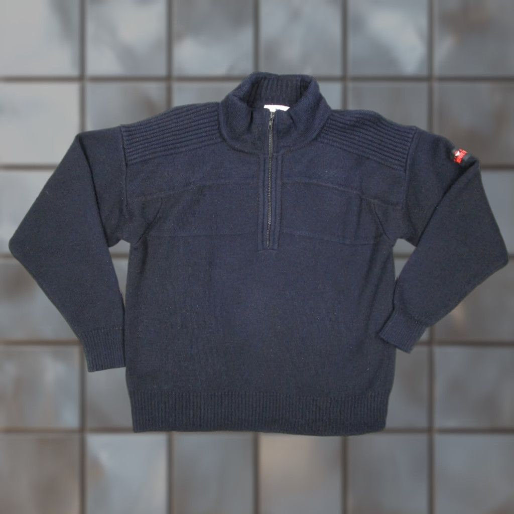 Obermeyer VINTAGE Obermeyer Sweater Men Large Blue Stef an Wool Blend 1/4 Zip Pullover Ski 80s 90s Mens Shirt/Top Furrow? Size US L / EU 52-54 / 3 - 1 Thumbnail