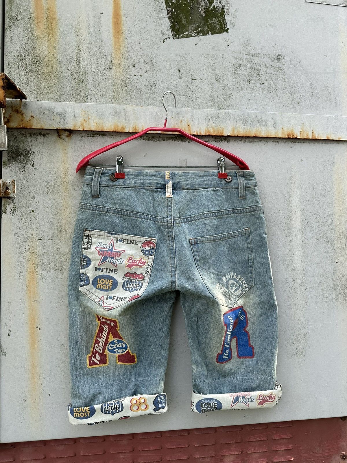 Vintage 👹Vintage Clone Devgru Design Patchwork Shorts Size US 30 / EU 46 - 7 Thumbnail