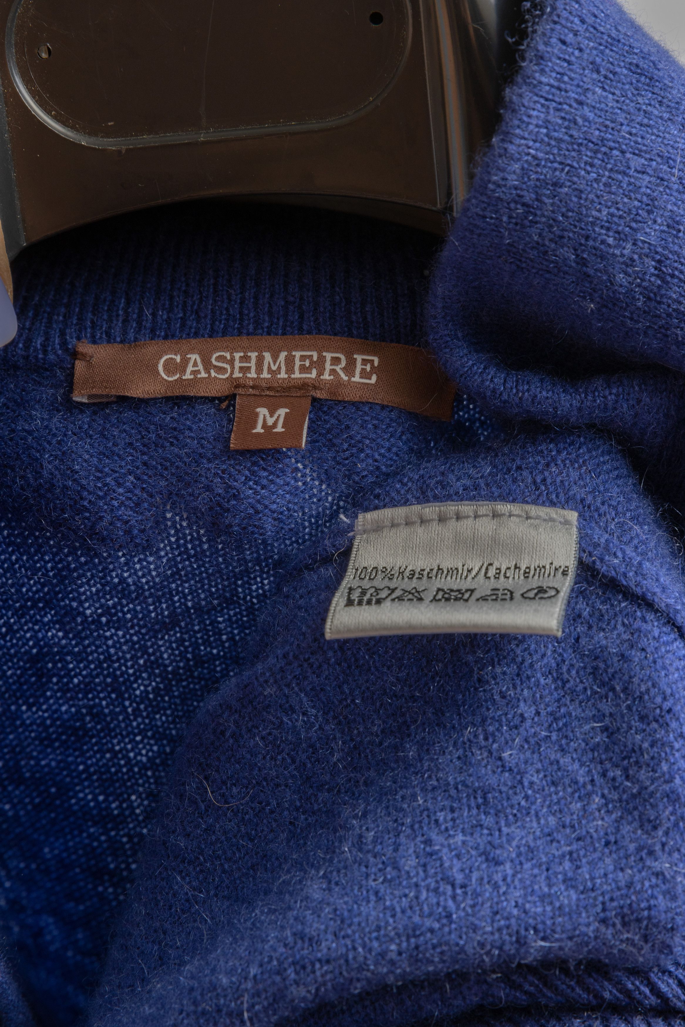 Vintage Unisex Cashmere Blue 1/4 Zip Turtleneck Sweater 8734 Size US M / EU 48-50 / 2 - 9 Thumbnail
