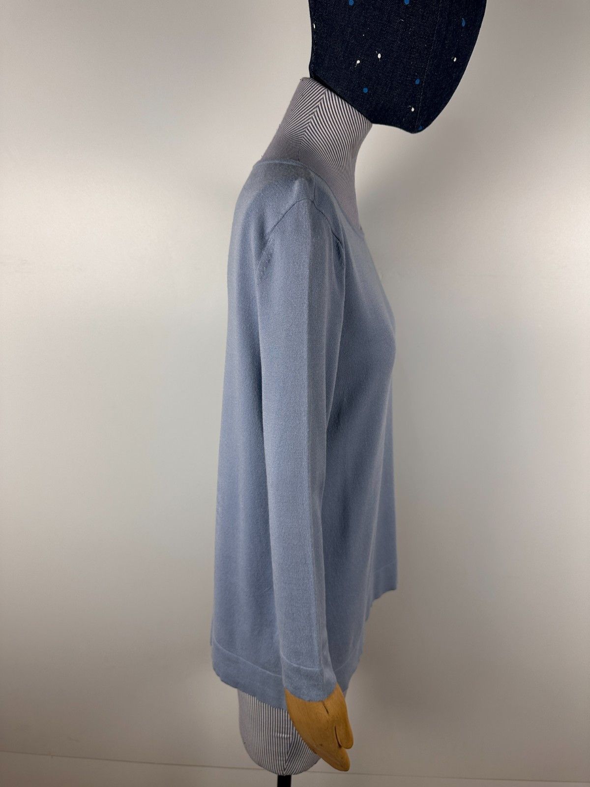 Max Mara Max Mara Crew Neck Sweater Cotton Silk Pullover Blue Size M Size M / US 6-8 / IT 42-44 - 6 Thumbnail