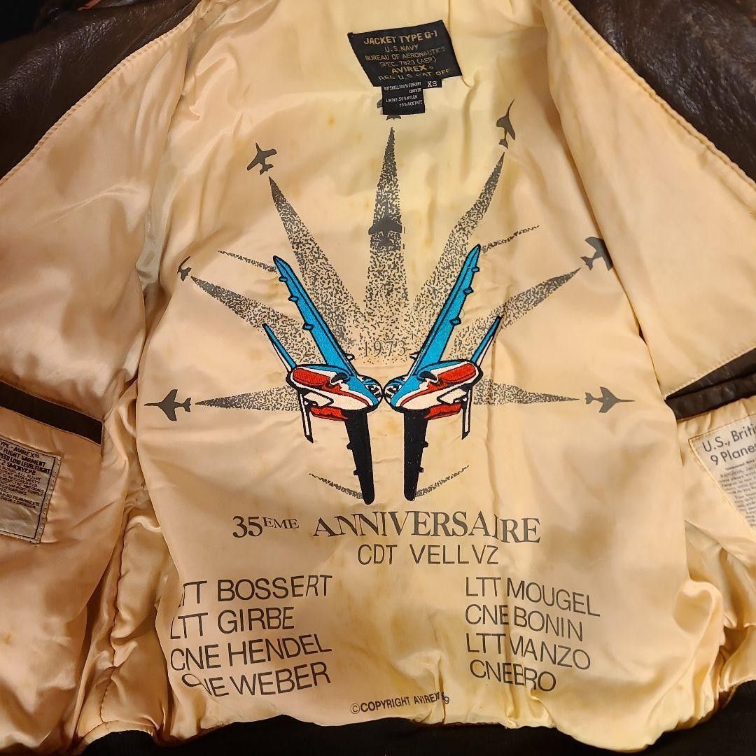 Avirex Avirex - XS G-1 Flight France Backprint Bomber Jacket Brown Size S / US 4 / IT 40 - 10 Thumbnail