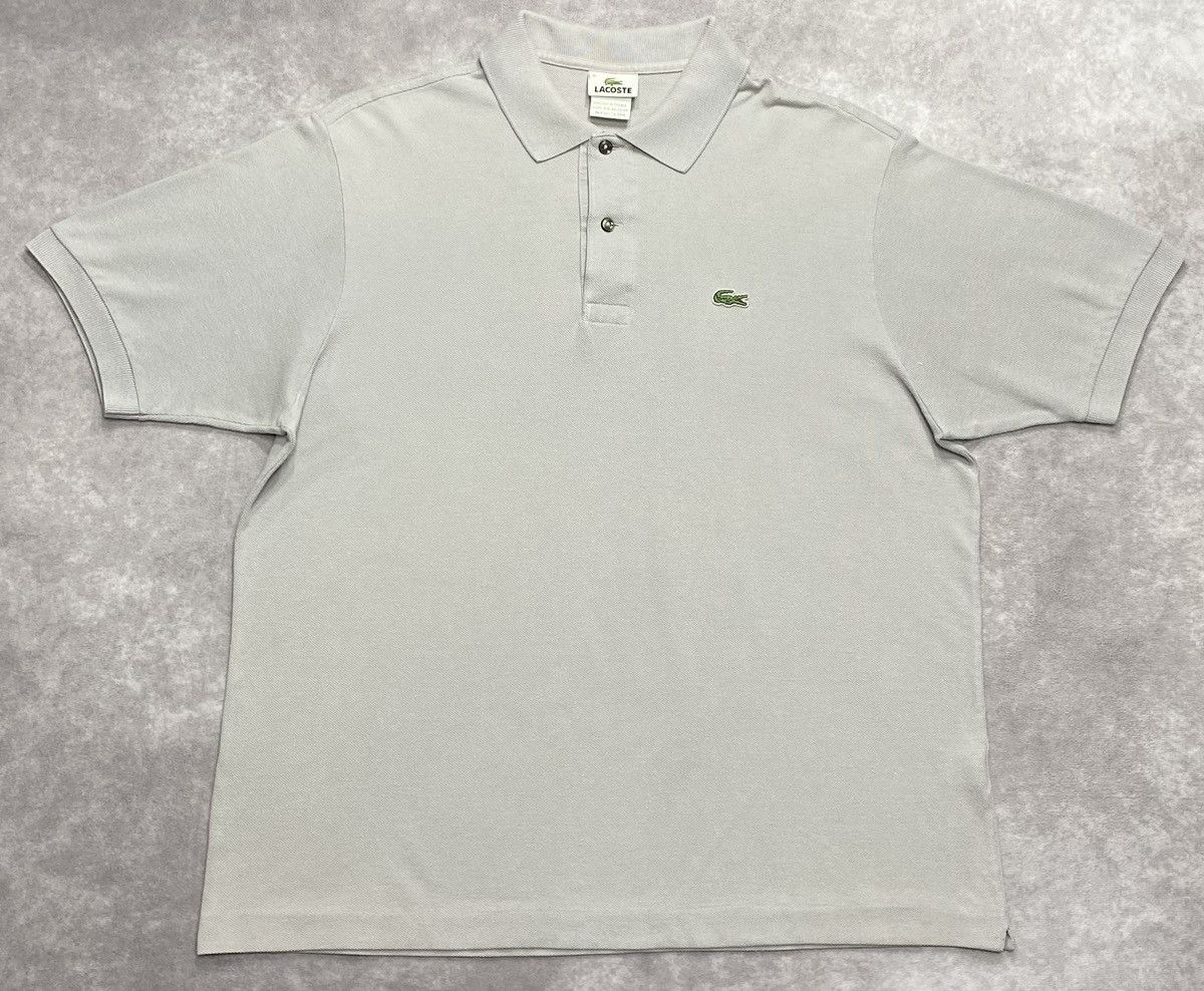 Lacoste Vintage Lacoste Light Gray Classic Fit Polo Shirt Size US L / EU 52-54 / 3 - 1 Thumbnail
