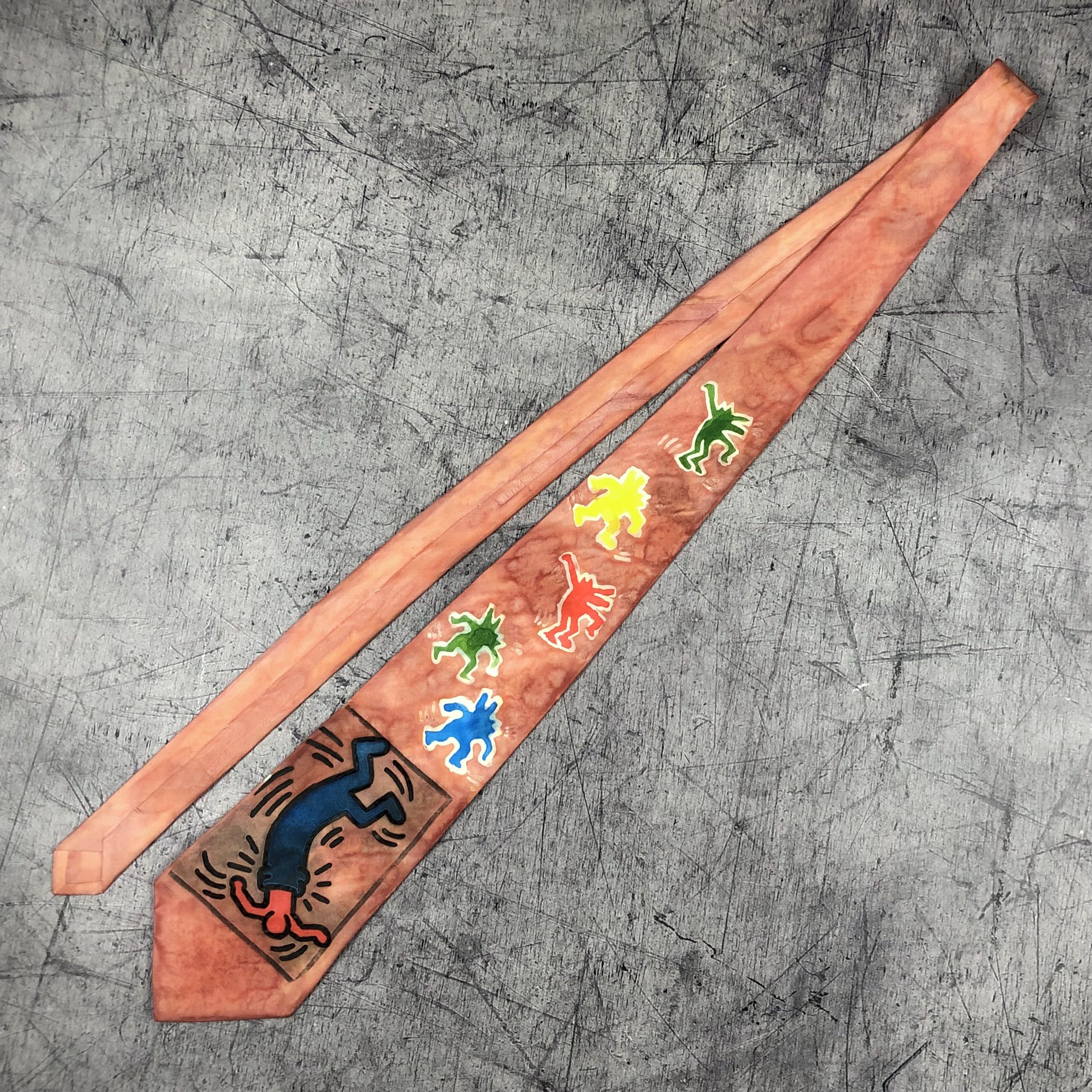 Keith Haring Vintage Keith Haring 1Of1 Handmade Tie Size ONE SIZE - 6 Thumbnail