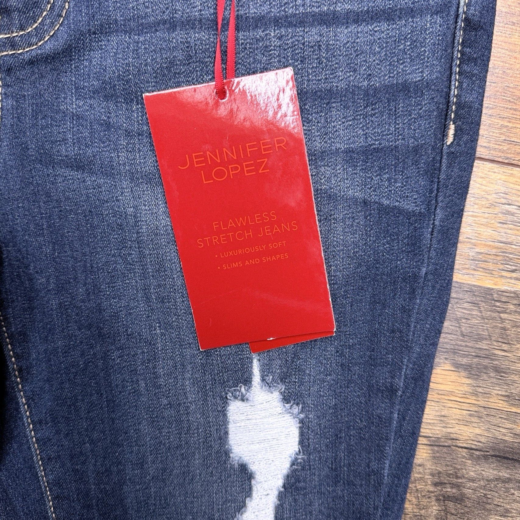 Vintage Jennifer Lopez Jeans Skinny Womens 6 Mid Rise Stretch Denim Blue 5-Pocket Zip Slim City Modern Campaign Womens Size 28" / US 6 / IT 42 - 5 Thumbnail