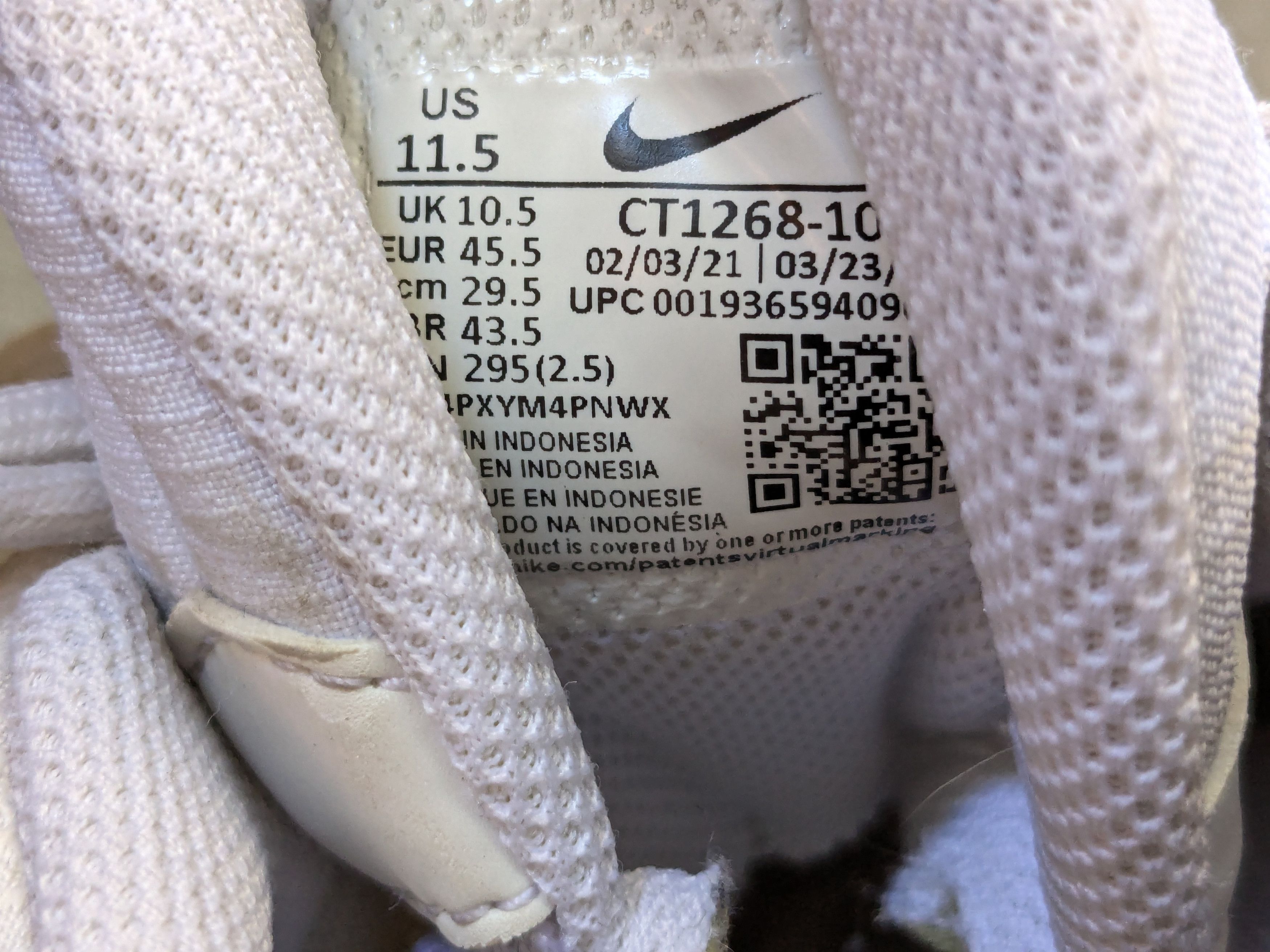 Nike Nike Air Max 95 Essential Triple White Size 11.5 CT1268-100 Size US 11.5 / EU 44-45 - 9 Thumbnail