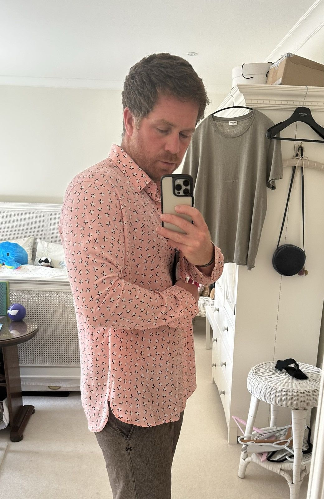 Saint Laurent Paris SS19 Saint Laurent star 💯% silk shirt 41 grail Size US L / EU 52-54 / 3 - 7 Thumbnail