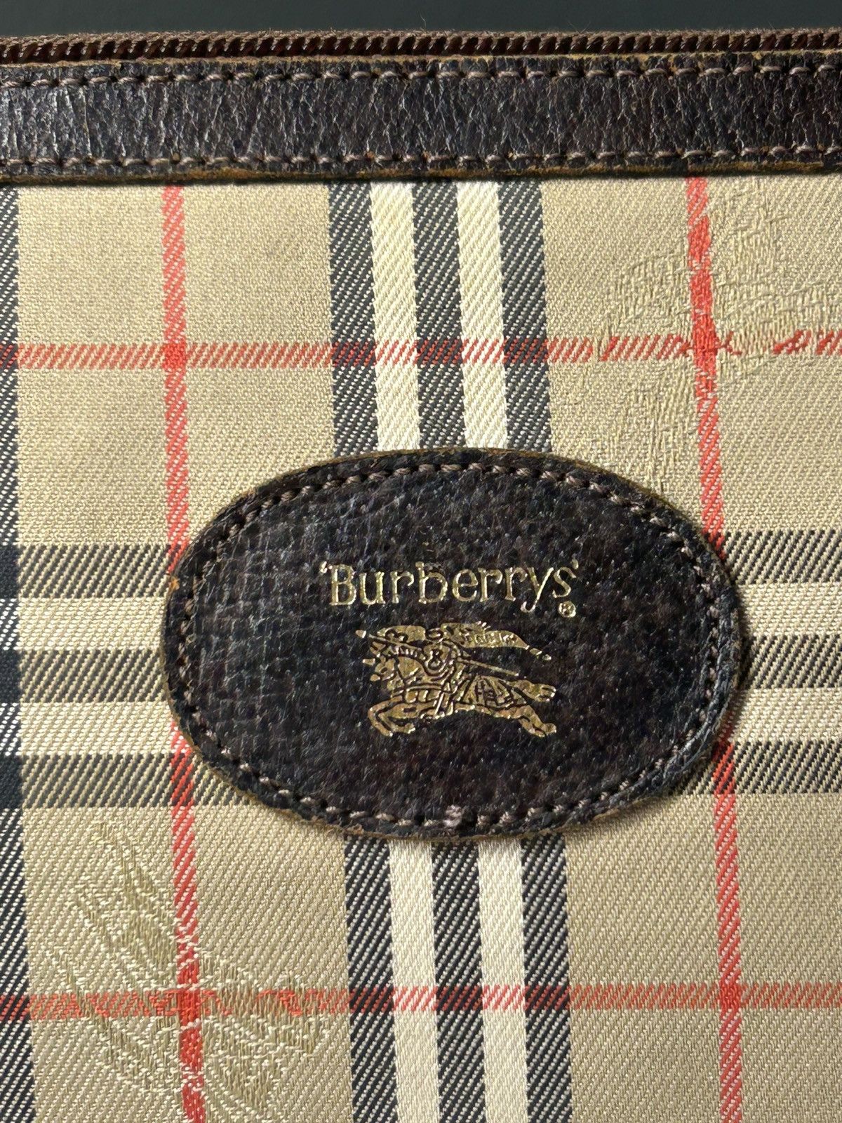 Burberry Vintage Burberry Nova Check Canvas Clutch Bag Size ONE SIZE - 2 Thumbnail