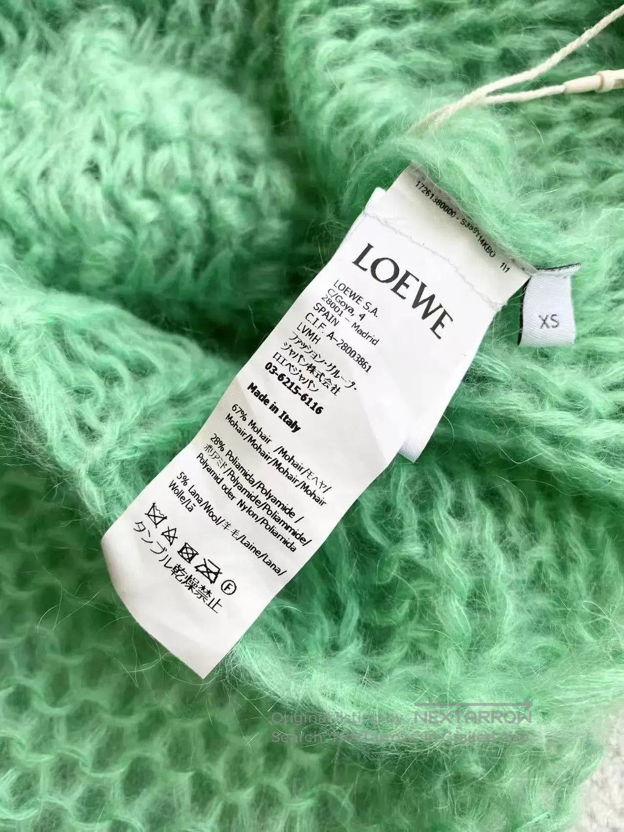 Loewe LOEWE Green Embroidered Logo Sweater. Size US XS / EU 42 / 0 - 5 Thumbnail